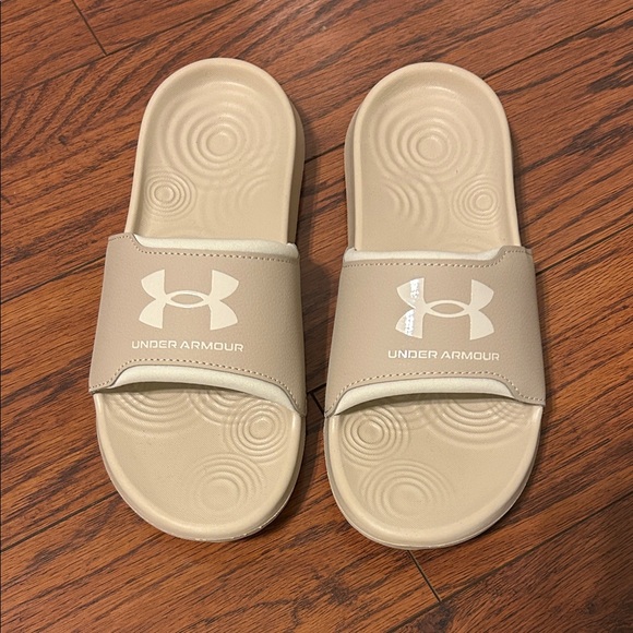 Under Armour Other - Under Armour Tan Slide Sandals size men’s 7.